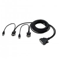 Belkin OmniView™ ENTERPRISE Series Dual-Port USB KVM Cable, 1.8m câble kvm Noir 1,8 m