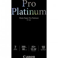 Papier Photo Blanc CANON PT-101 Pro Platinium - Ultra glacé - A3+ - 10 Feuilles - 300grs