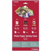 Pack de 3 Papier Photo Blanc CANON VP-101 A3 10x15 - Glacé - 15 Feuilles - GP-501 / PP-201 / SG-201