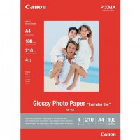 Papier Photo Blanc CANON GP-501 Brillant - 210 micromètres A4 (210 x 297 mm) - 170 g/m2 - 5 feuille(s)