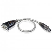 ATEN UC232A-AT câble Série Acier inoxydable, Transparent, Noir 0,35 m USB Type-A DB-9