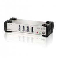 ATEN CS1734B-AT-G commutateur écran, clavier et souris Noir, Métallique