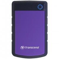 Transcend StoreJet 25H3P (USB 3.0), 2TB disque dur externe 2 To 5400 tr/min 2.5" Micro-USB B 3.2 Gen 1 (3.1 Gen 1) Noir, Violet