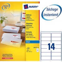 Avery White Address Label - Inkjet - J8163 Blanc