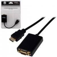 MCL CG-287C2 câble vidéo et adaptateur 0,2 m HDMI Type A (Standard) VGA (D-Sub) + 3,5 mm Noir