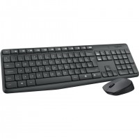 Logitech MK235 clavier Souris incluse Universel RF sans fil AZERTY Fran&ccedil;ais Gris
