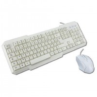 MCL ACK-2012/B clavier Souris incluse Universel USB AZERTY Français Blanc