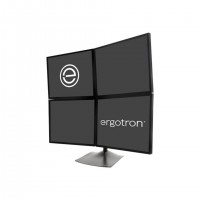 Ergotron DS Series DS100 Quad Monitor Desk Stand 61 cm (24") Noir Bureau