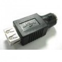 MCL Changeur de genre USB type A femelle / mini din 6 male Noir
