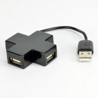 MINI HUB USB 2 4PORTS NOIR   &