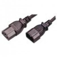 MCL Cable Electric male/female 2m Noir Coupleur C14 Coupleur C13