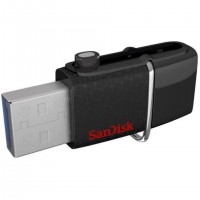 SanDisk Ultra Dual USB 3.0 256 GB lecteur USB flash 256 Go USB Type-A / Micro-USB 3.2 Gen 1 (3.1 Gen 1) Noir, Rouge