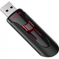 SanDisk UFM 64GB USB CRUZER GLIDE 3.0 lecteur USB flash 64 Go USB Type-A 3.2 Gen 1 (3.1 Gen 1) Noir, Rouge