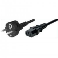 EXC 808011 câble électrique Noir 1,8 m Prise d'alimentation type F Coupleur C13