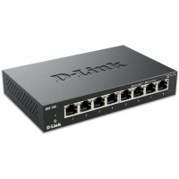 D-Link DGS-108 commutateur r&eacute;seau Non-g&eacute;r&eacute; L2 Gigabit Ethernet (10/100/1000) Bureau Noir