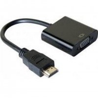 EXC 051221 câble vidéo et adaptateur 0,13 m HDMI Type A (Standard) VGA (D-Sub) Noir