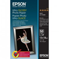 Papier Photo Ultra Glacé EPSON Format 13x18 cm - Paquet de 50 feuilles + Grammage : 300g/m²