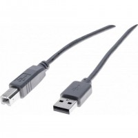CORDON ECO USB 2.0 A/B GRIS 1M