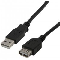 RALLONGE USB 2.0 TYPE A M/F 1M NOIR