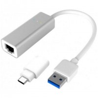 Adaptateur CUC Exertis Connect Adaptateur USB 3.1 métal Gigabit + convertisseur USB type-C