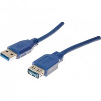 RALLONGE USB 3.0A/A BLEUE 1M