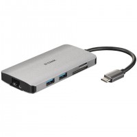 D-Link DUB-M810 station d'accueil Avec fil USB 3.2 Gen 1 (3.1 Gen 1) Type-C Aluminium