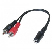 Hypertec 721121-HY câble audio 3,5mm 2 x RCA Noir