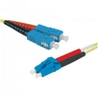 EXC 392864 câble de fibre optique 5 m SC LC OS2 Jaune