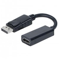Connect 127390, 0,06 m, DisplayPort, HDMI Type A (Standard), Mâle, Femelle, Noir