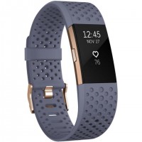 Fitbit Charge 2, Bracelet connecté, OLED, Imperméable, Bleu