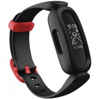 Fitbit Ace 3 PMOLED Bracelet connecté Noir, Rouge