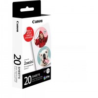 Papier autocollant CANON + ronds prédécoupés 33 mm Canon ZINK™, 20 feuilles