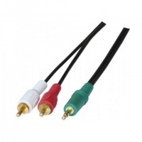 CORDON STEREO JACK 3,5MM VERS 2 X RCA PC99 1,80 M