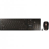 CHERRY DW 9100 SLIM clavier Souris incluse Universel RF sans fil + Bluetooth AZERTY Français Noir