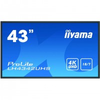 iiyama LH4342UHS-B3 affichage de messages Panneau plat de signalisation numérique 108 cm (42.5") IPS 500 cd/m² 4K Ultra HD Noir 