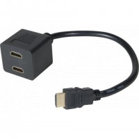 EXC 137053 câble HDMI 0,2 m HDMI Type A (Standard) 2 x HDMI Type A (Standard) Noir