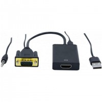 Convertisseur CUC Exertis Connect CONVERTISSEUR VGA +AUDIO (3,5mm jack) VERS HDMI - 17 CM