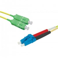 Jarretière optique CUC Exertis Connect duplex monomode OS2 9/125 SC-APC/LC-UPC jaune - 3 m
