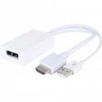 Connect 127389 câble vidéo et adaptateur 0,14 m HDMI Type A (Standard) DisplayPort Blanc