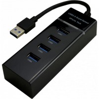 MCL 4 ports USB 3.0 hub - Black USB 3.2 Gen 1 (3.1 Gen 1) Type-A 5000 Mbit/s Noir