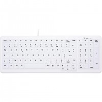 CHERRY Clavier AK-C7000. Active Key MedicalKey - d&eacute;sinfectable, compact, hygi&egrave;ne, avec pav&eacute; num&eacute;rique - AZERTY - Fran&ccedil;ais - blan