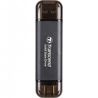 Transcend ESD310C Technologie Thunderbolt 256 Go USB Type-A vers USB Type-C USB 3.2 Gen 2x2 Noir