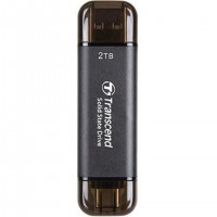 Transcend TS2TESD310C lecteur à circuits intégrés externe 2 To USB Type-A vers USB Type-C 3.2 Gen 2 (3.1 Gen 2) Noir