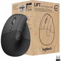 Logitech Lift Vertical Ergonomic for Business souris Bureau Gauche RF sans fil + Bluetooth Optique 4000 DPI