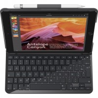 Logitech 920-009019 clavier pour tablette AZERTY Français Bluetooth Charbon, Noir