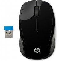 HP 200 Black Wireless Mouse souris Bureau Ambidextre RF sans fil Optique 1000 DPI