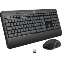 Logitech 920-008677 clavier Souris incluse Universel RF sans fil QWERTZ Suisse Noir, Blanc