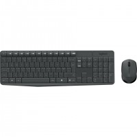 Logitech MK235 clavier Souris incluse Maison RF sans fil QWERTY US International Gris