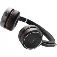 Jabra Evolve 75 Casque Sans fil Arceau Bureau/Centre d'appels Micro-USB Bluetooth Noir, Rouge