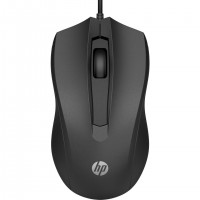 HP Wired Mouse 100 souris Bureau Ambidextre USB Type-A Optique 1600 DPI